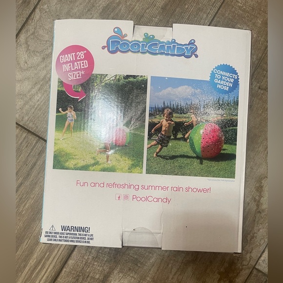 Giant Watermelon Beach Ball Sprinkler by Poolcandy - Picture 2 of 6